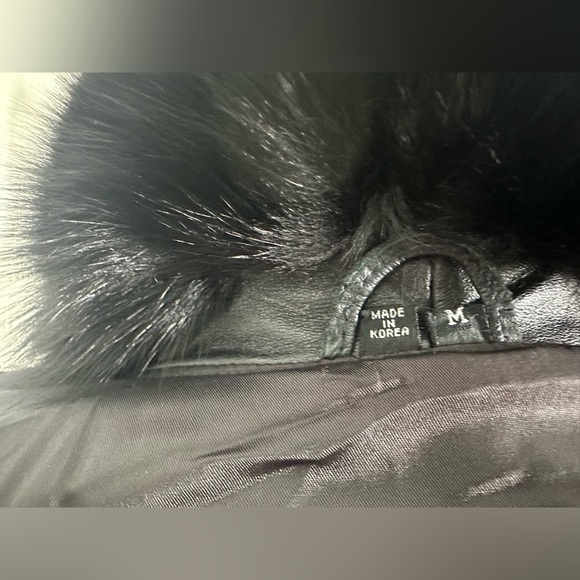 VTG Katie Full Length Womens Sz M Soft Leather Coat With Fox Lined Collar Belted - Picture 4 of 16